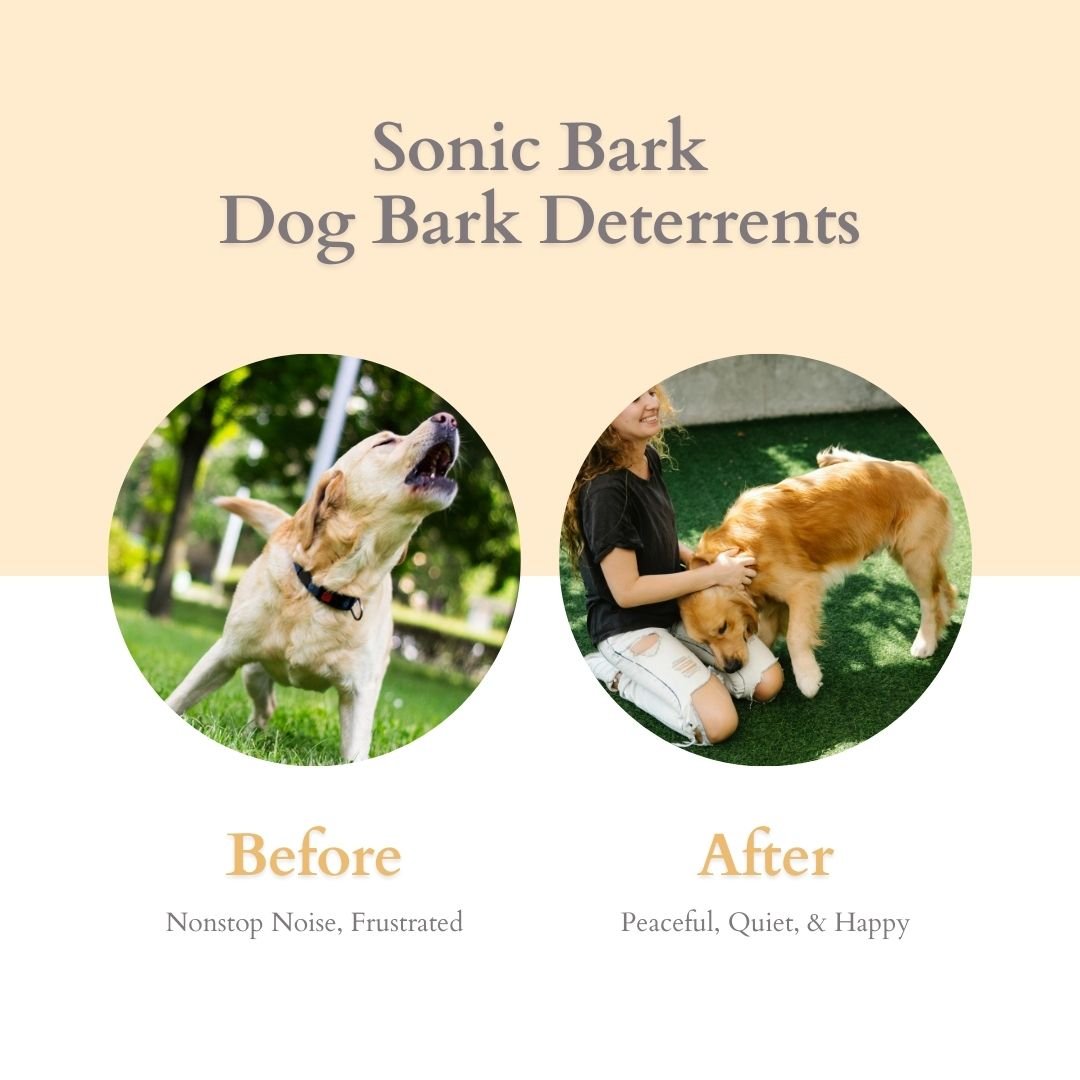 long-range anti-barking device before and after- Sonic Bark