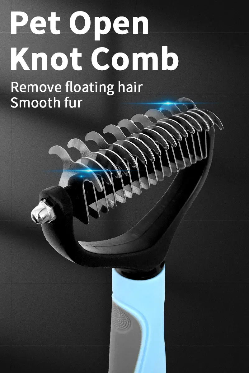 Effortless Pet Grooming: Deshedding & Dematting Tool for Dogs & Cats - Sonic Bark
