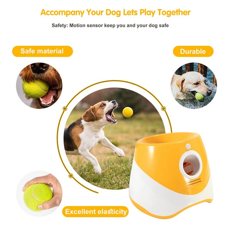 Automatic Tennis Ball Launcher for Small Dogs | Interactive Fetch Toy - Sonic Bark