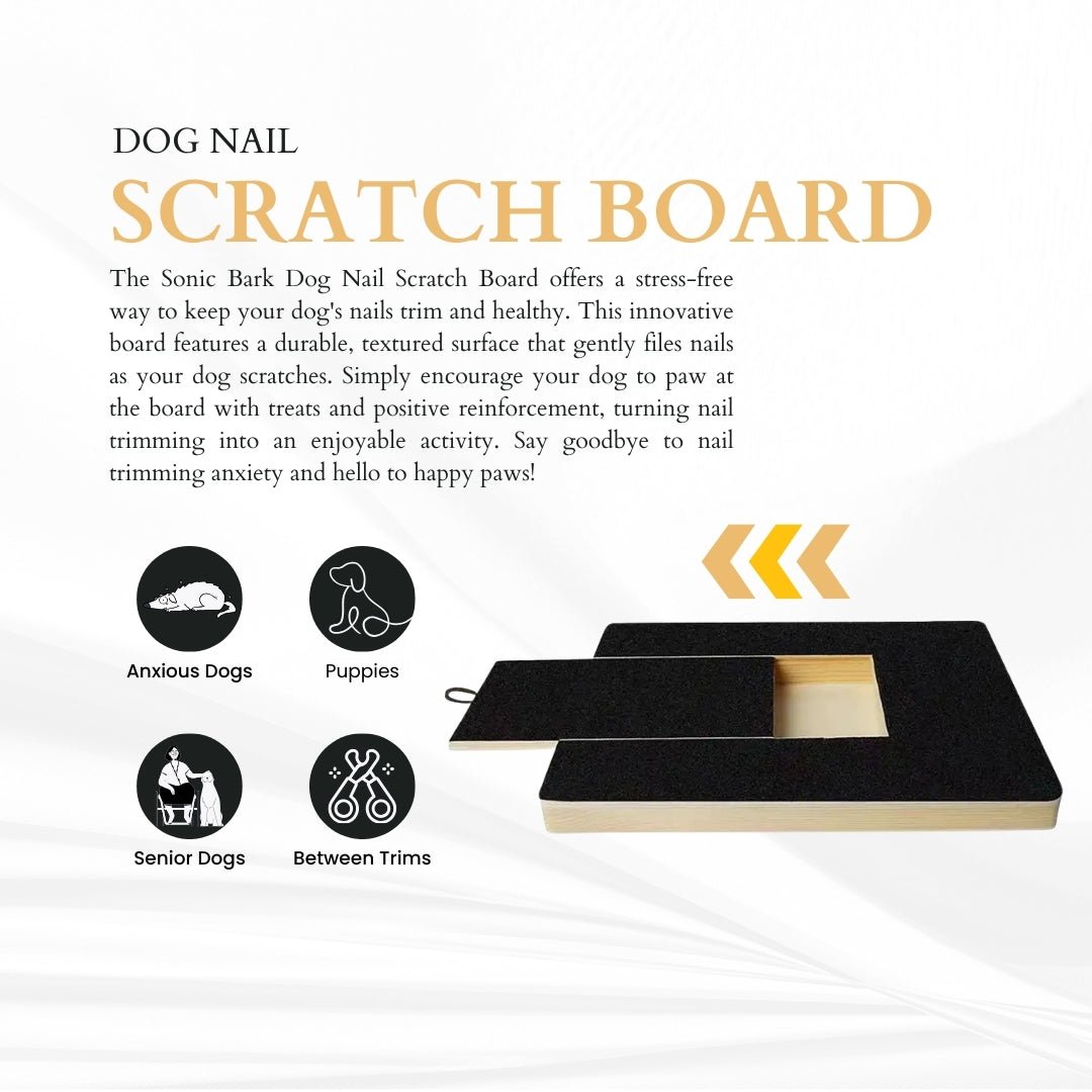 Dog Nail Scratch Board - Stress - Free Trimming, Gentle Paw Care - Sonic Bark